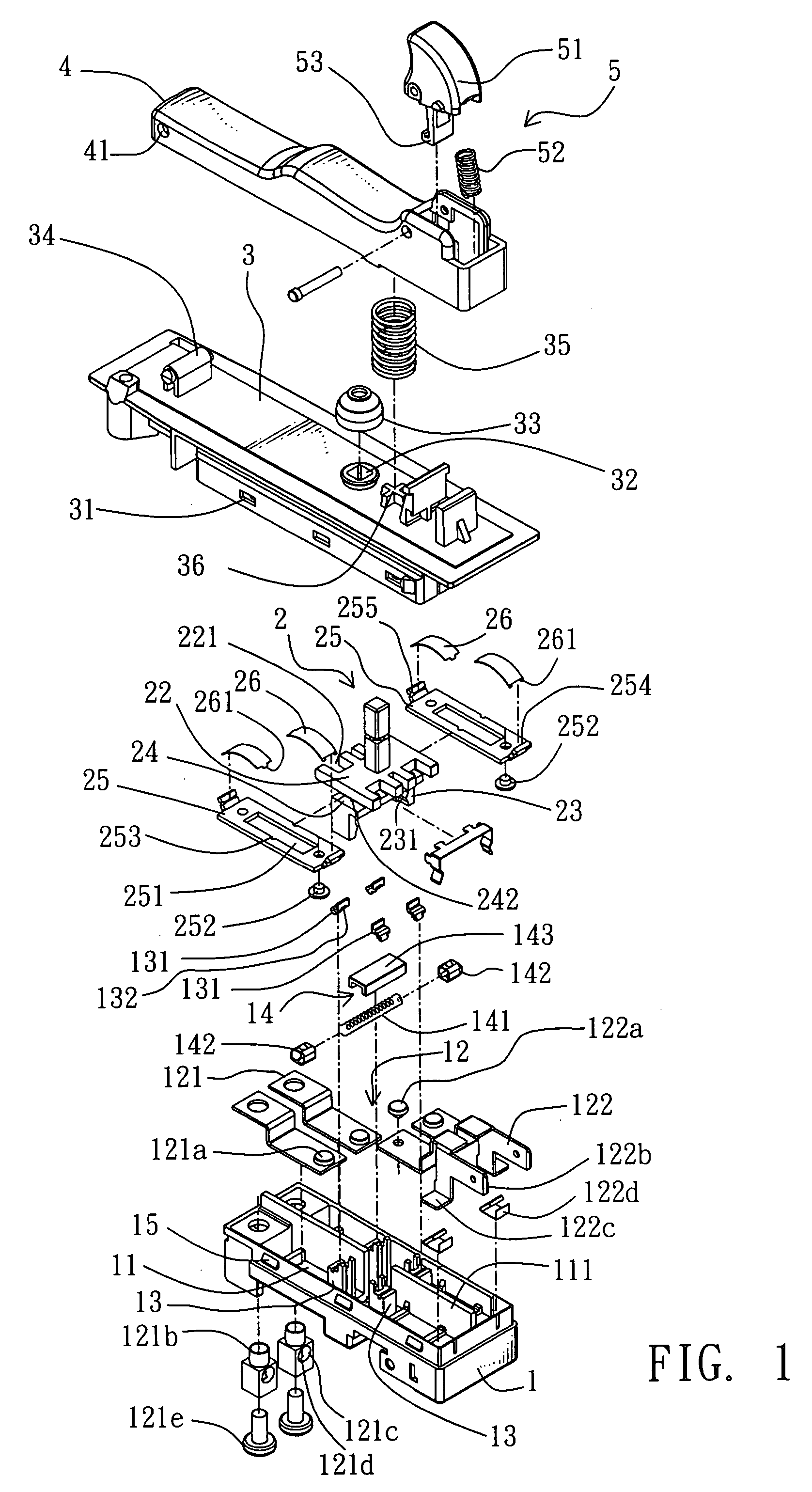 Press switch having a force-to-detach function