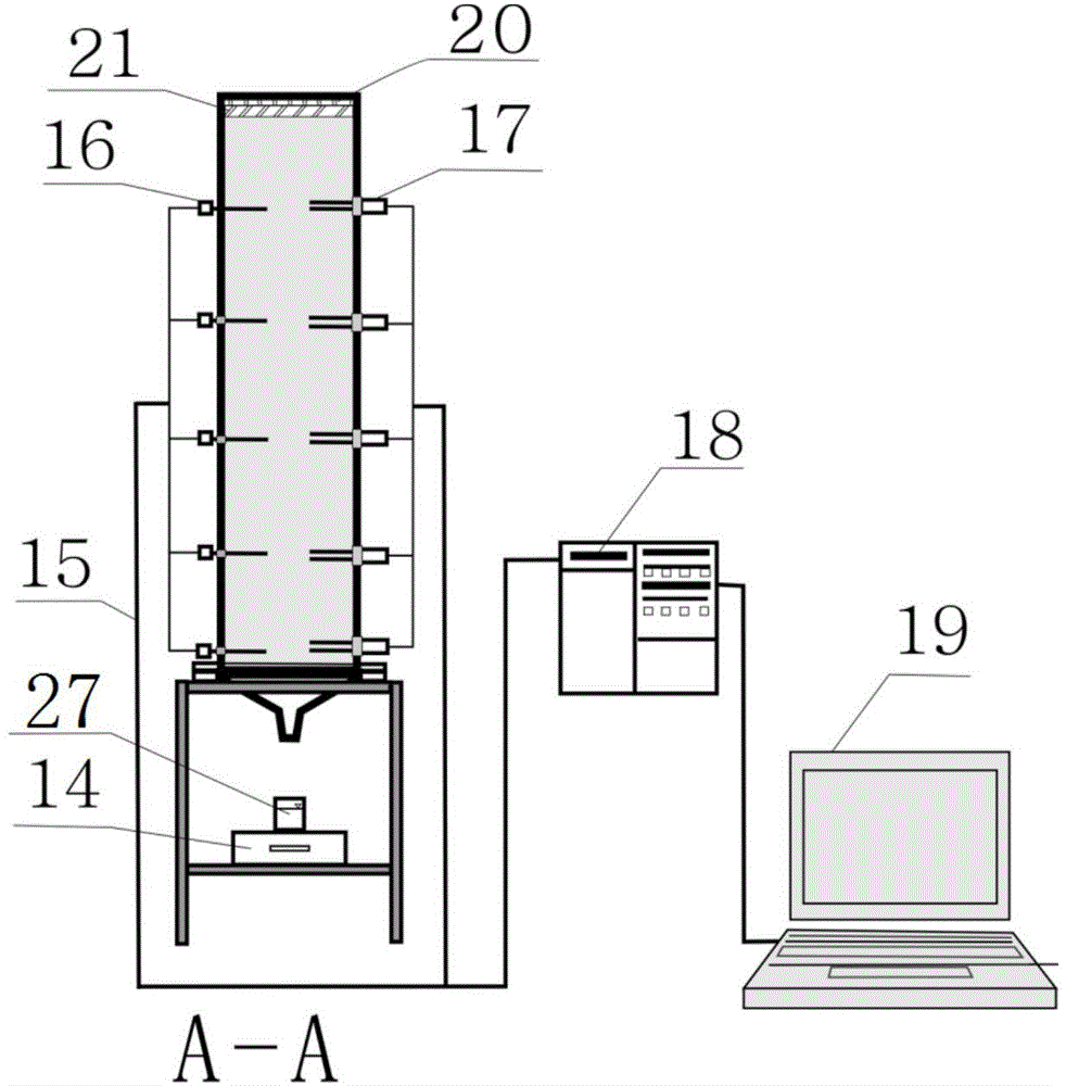 Leaching test device and method for indoor heavy metal pollutants