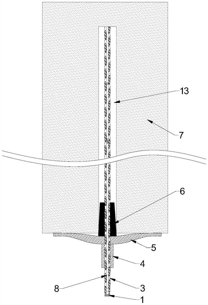 A grouting anchor cable sealing device and a grouting anchor cable