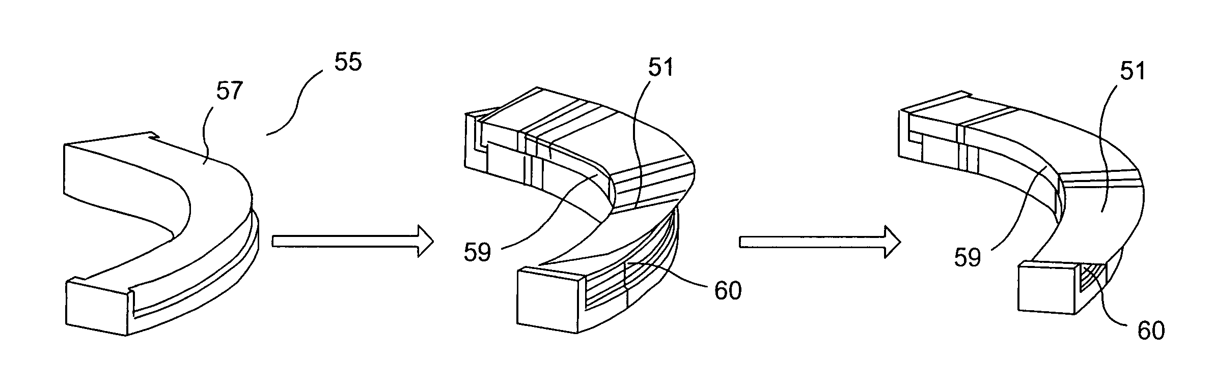 Process and tools for manufacturing composite ring frames