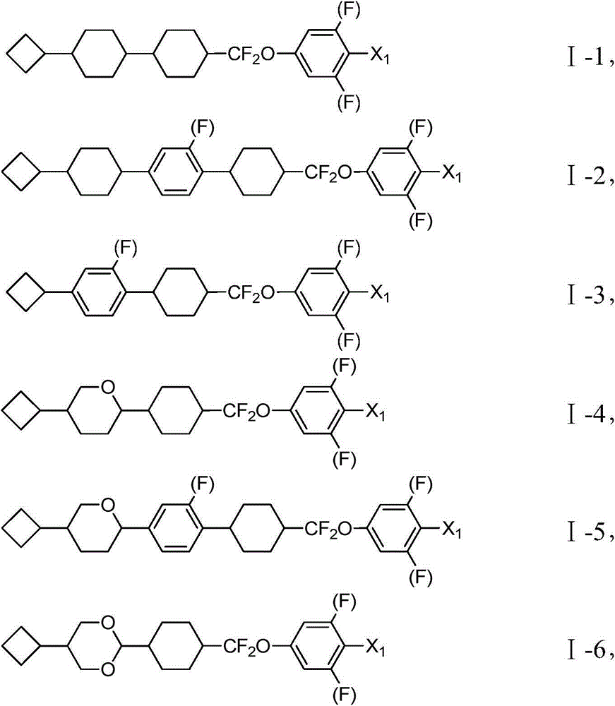 Liquid crystal composition containing butyl and alkyl compounds