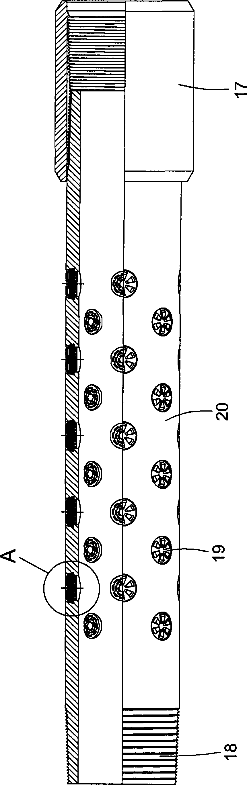 Double-filtering layer meander circular seam self-cleaning sieve tube