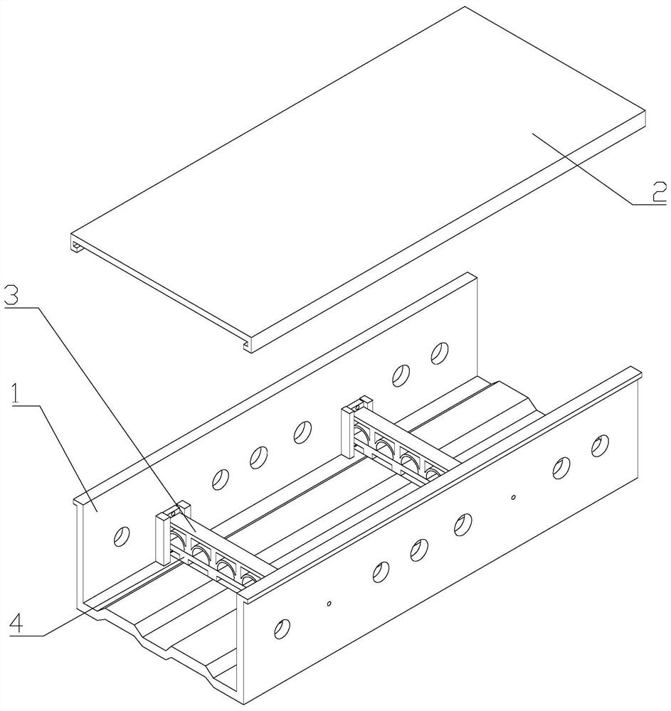 Heat dissipation type cable bridge with cable isolation function