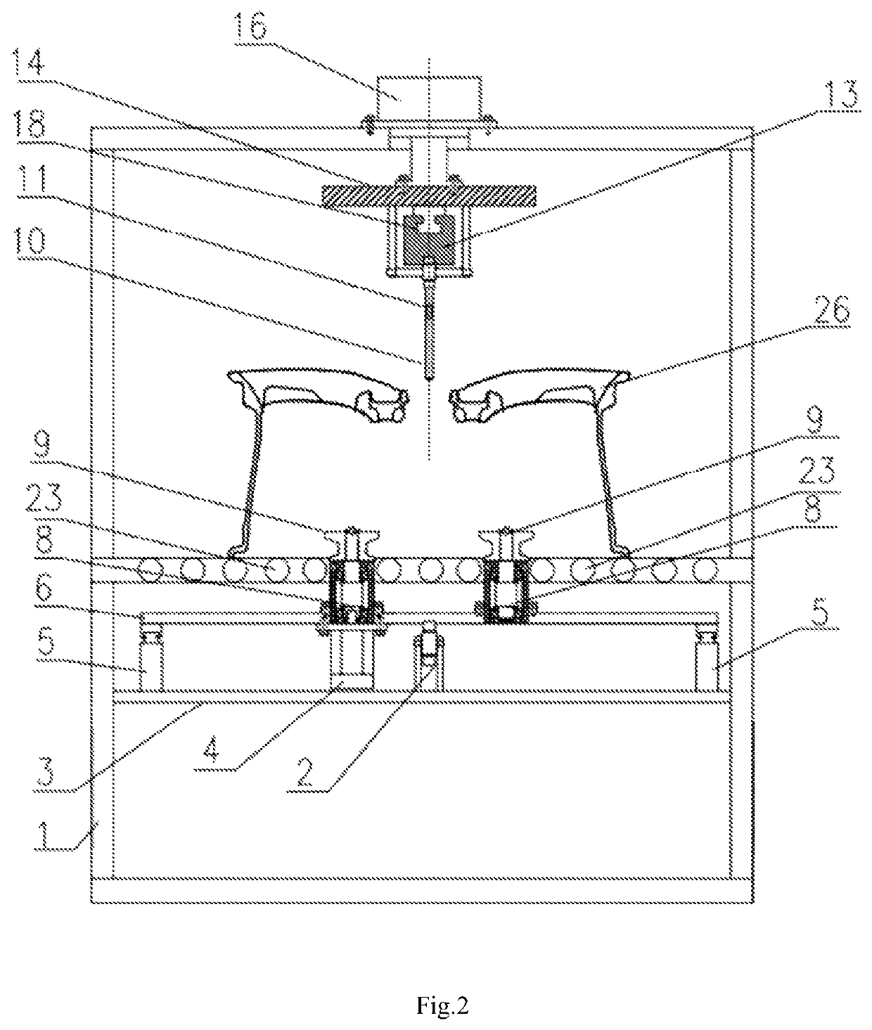 Device for removing burrs from riser of aluminum alloy wheel