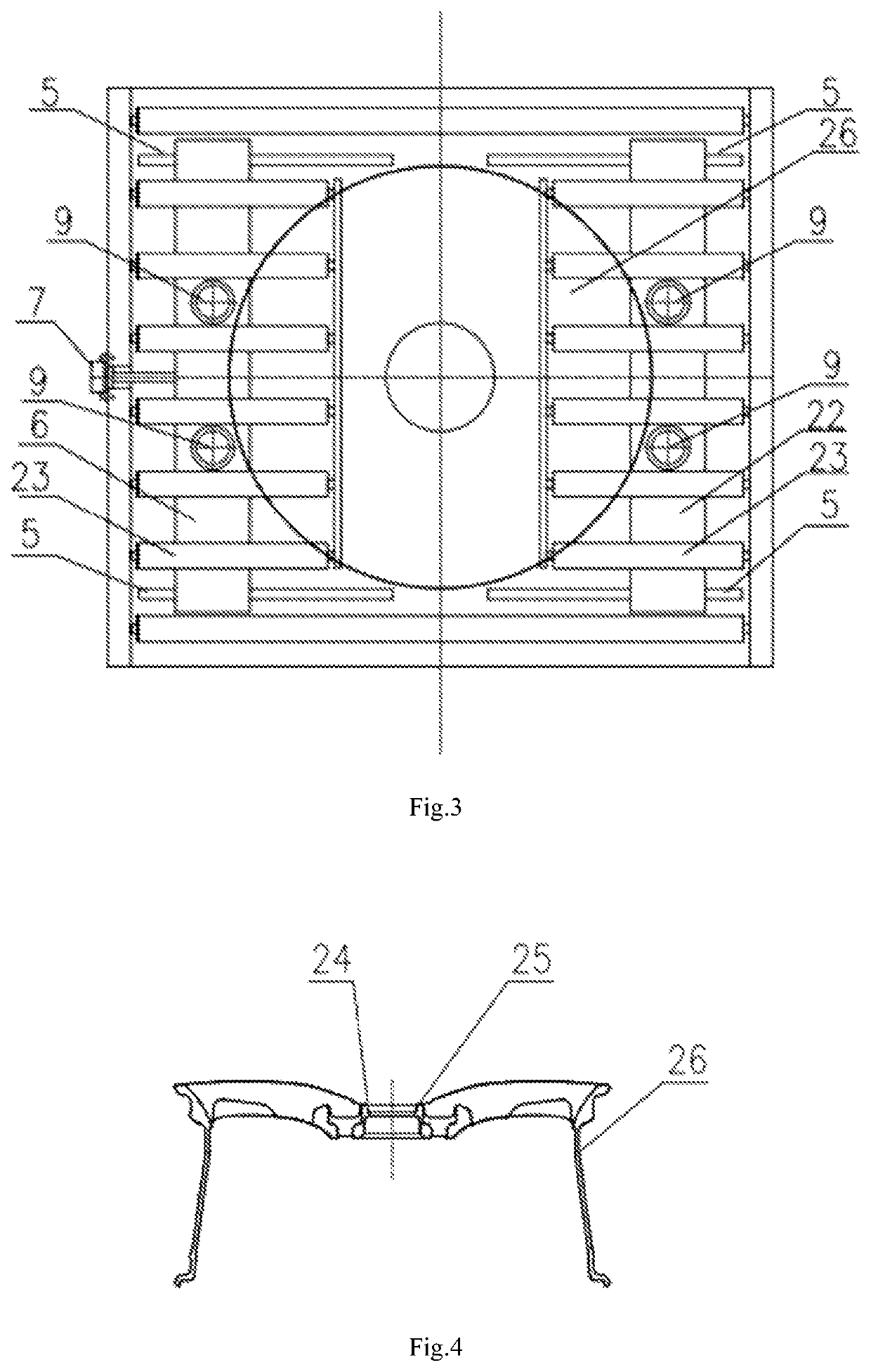 Device for removing burrs from riser of aluminum alloy wheel