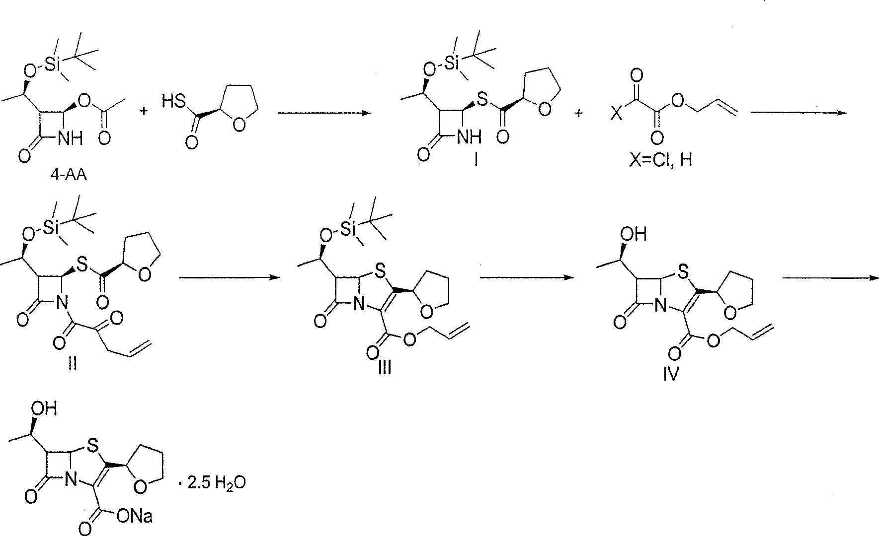 Method for preparing faropenem