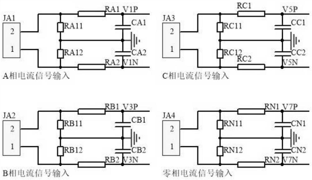 Alternating current sampling circuit of transformer area intelligent fusion terminal