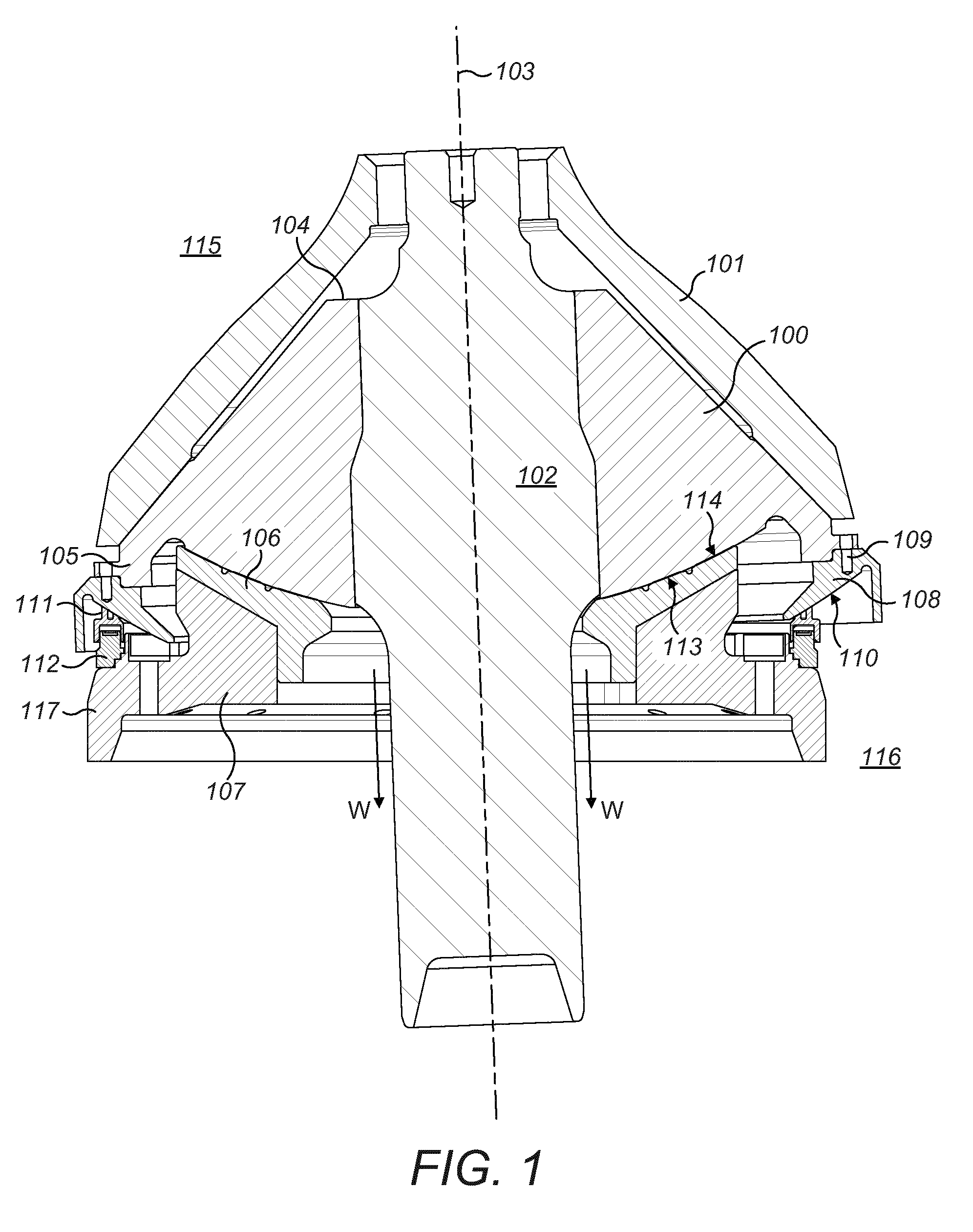 Sealing ring for gyratory crusher