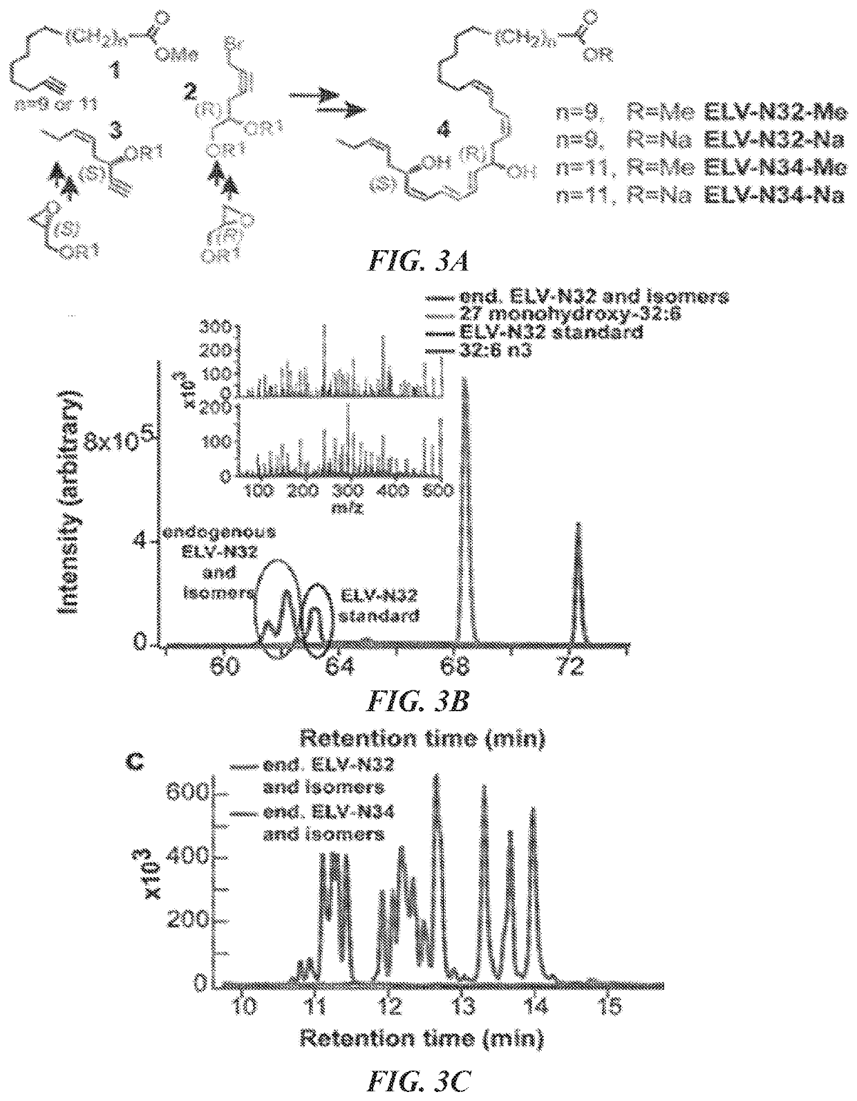 Very-long-chain polyunsaturated fatty acids, elovanoid hydroxylated derivatives, and methods of use
