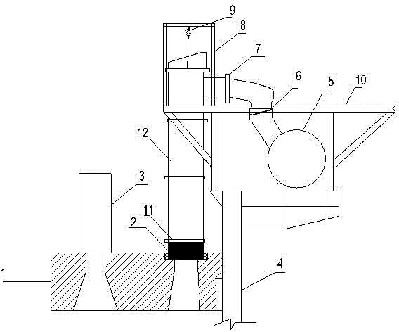 Method for replacing ascending pipe base of coke oven