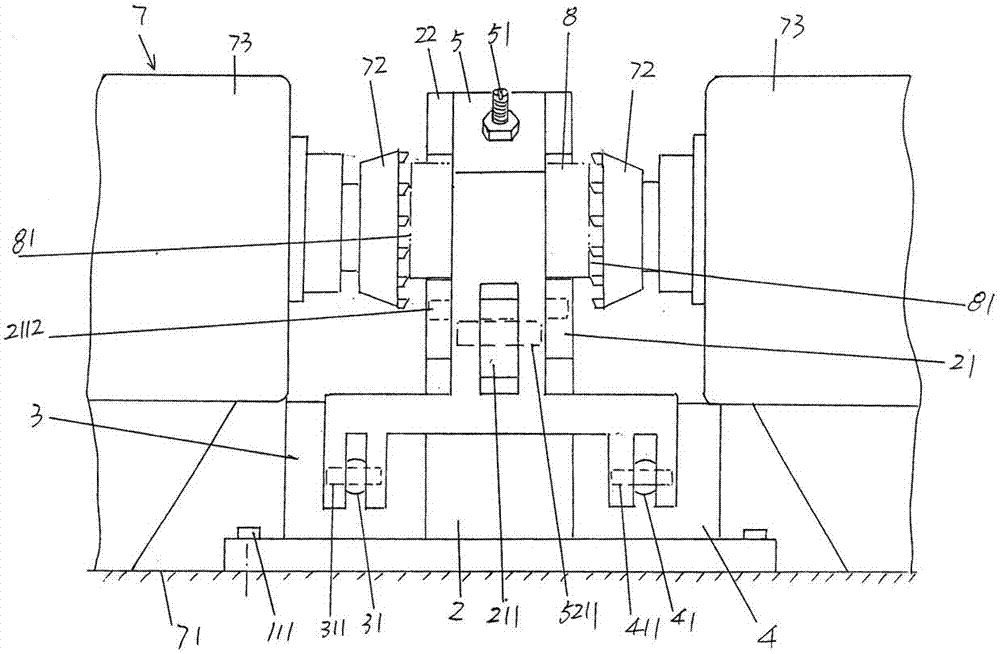 Clamp structure used for parallel face milling of glass mold