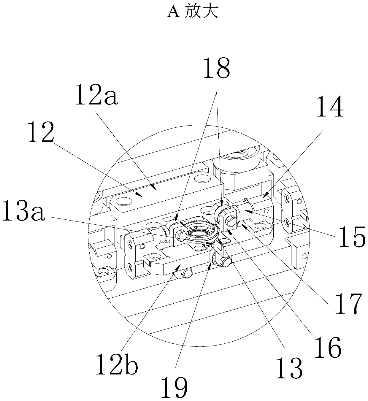 Annular conveying mechanism for assembling cylindrical lithium ion battery cap assembly
