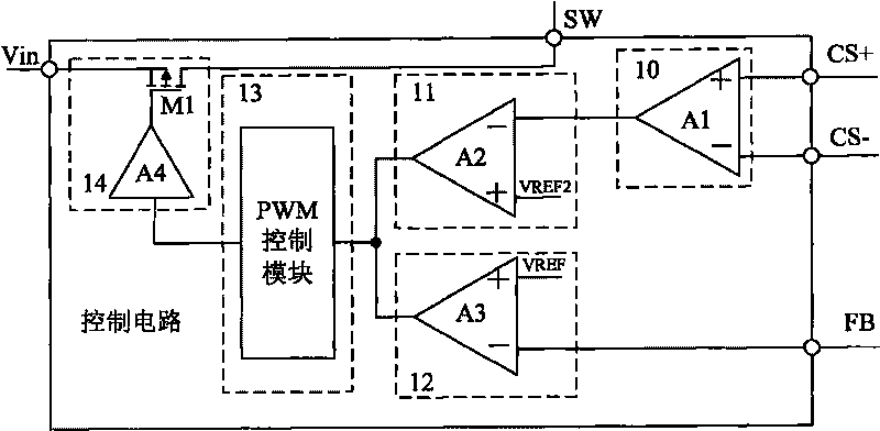 Voltage converter with line loss compensation