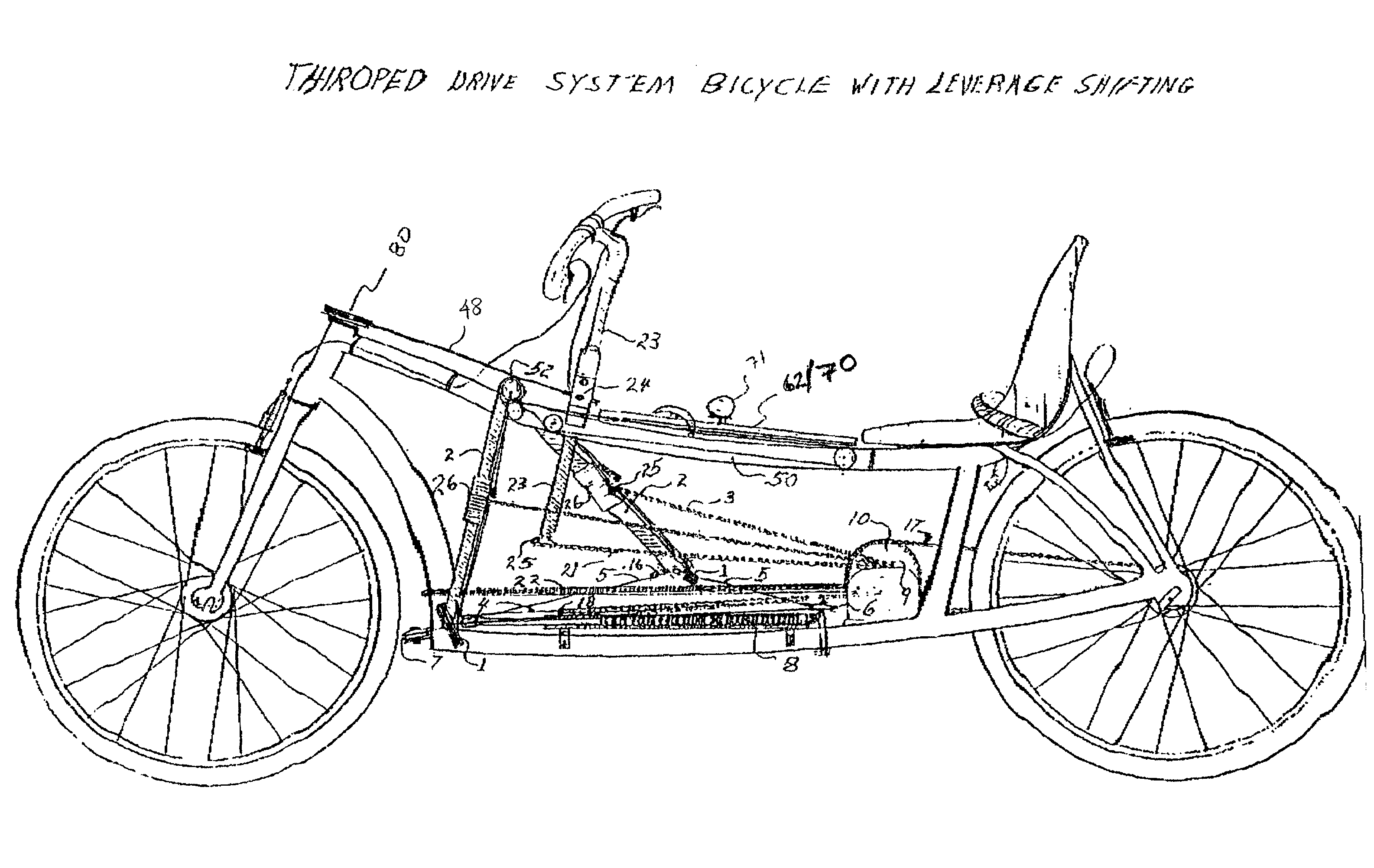 Bicycle pedaling power unit with leverage shifting