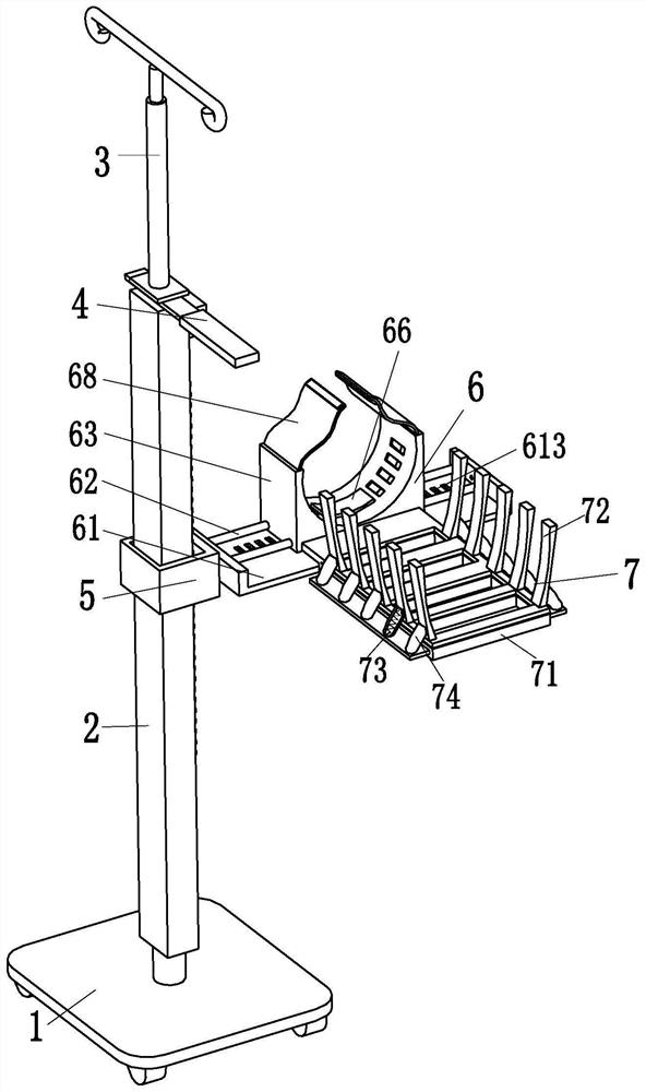 A medical infusion platform frame with support support functions
