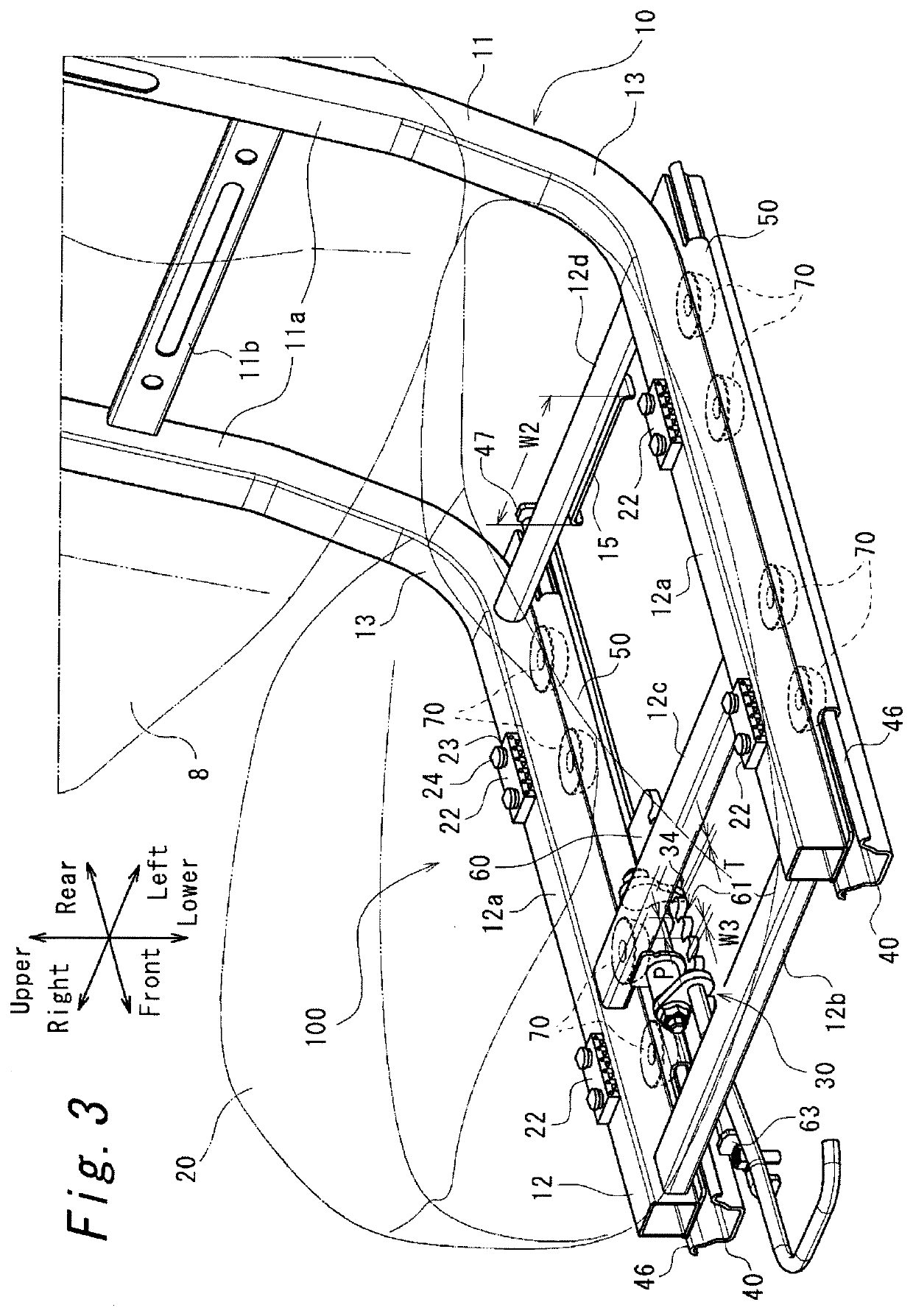 Seat moving structure for utility vehicle