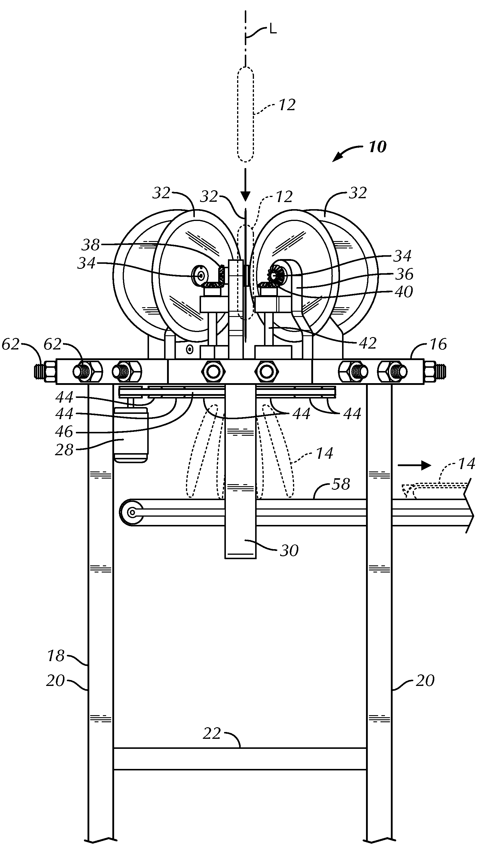 Apparatus for cutting elongated meat