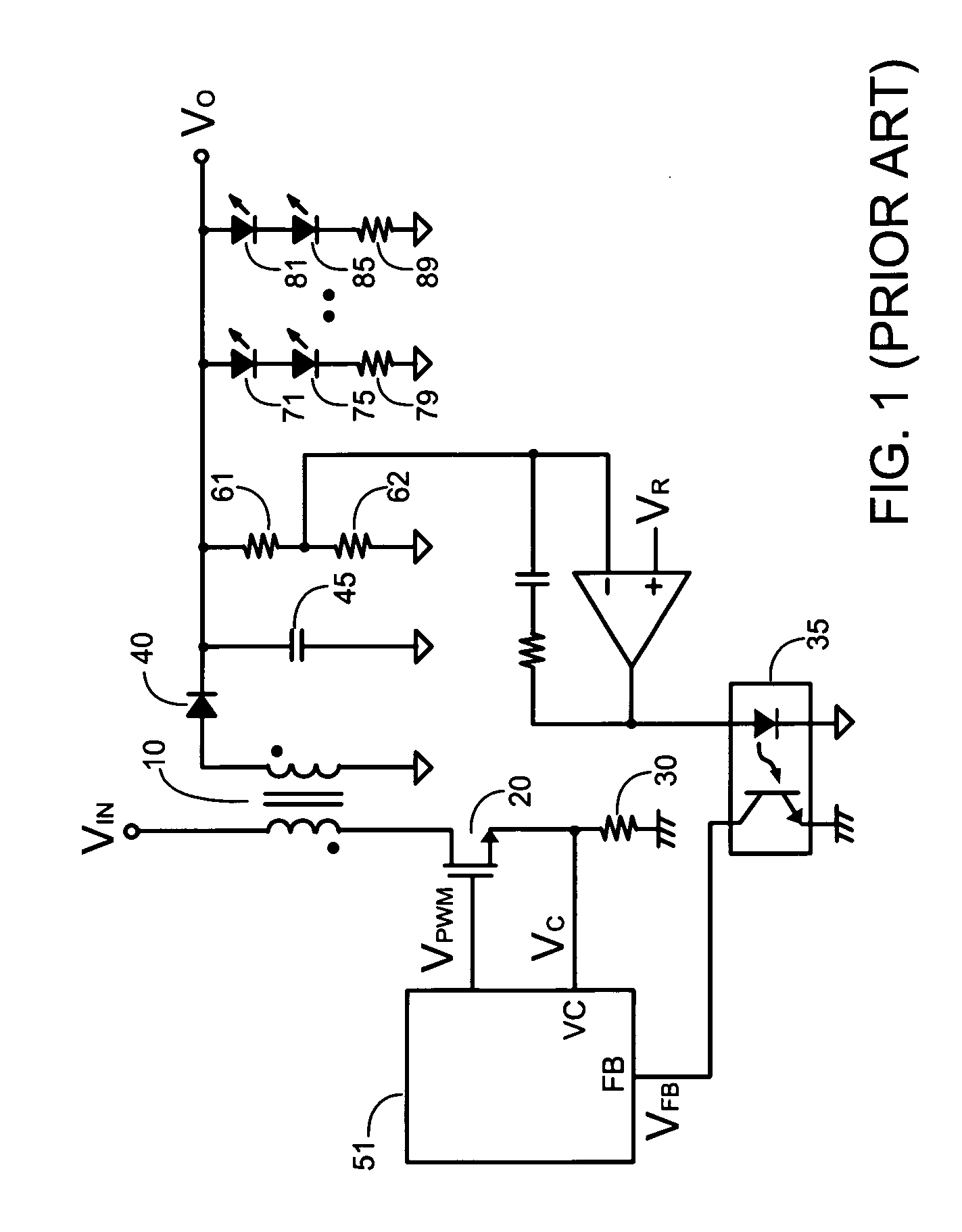 Controller of LED lighting to control the maximum voltage of leds and the maximum voltage across current sources
