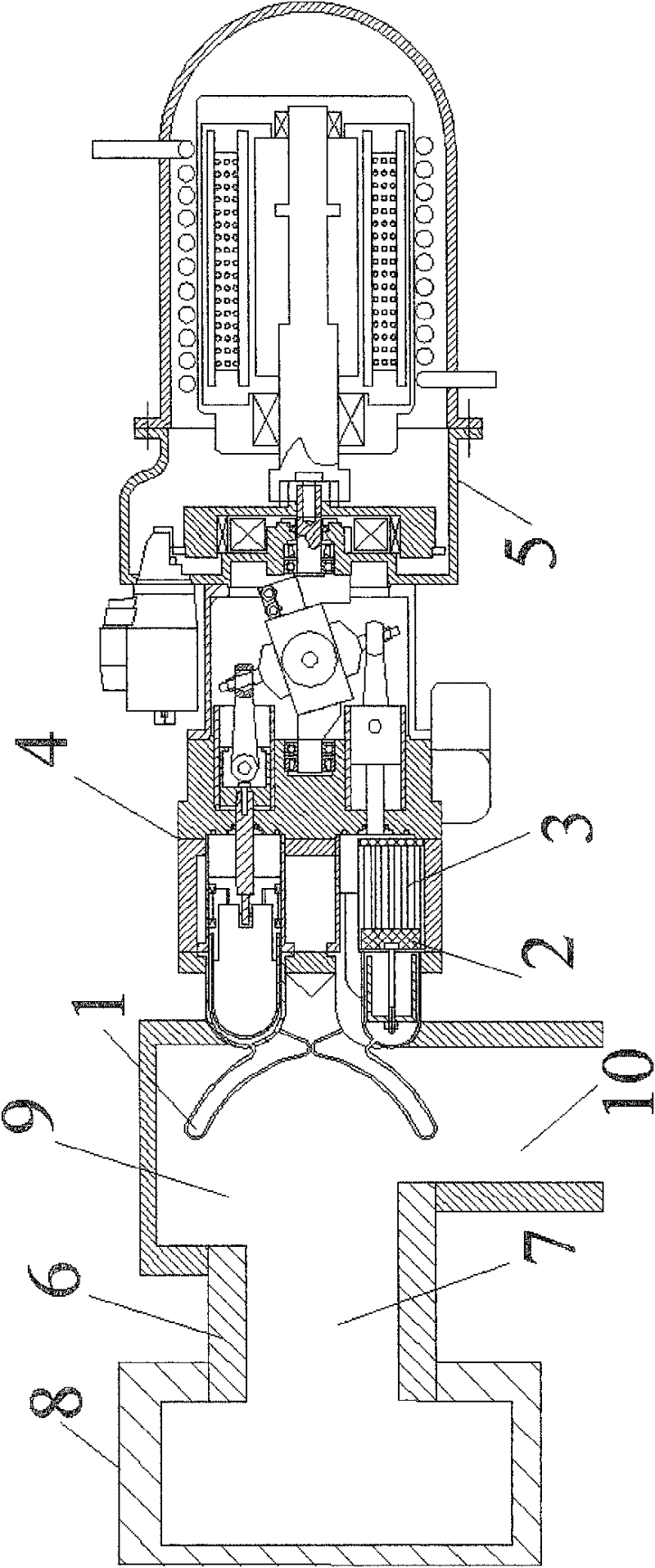 Waste heat power generation method of Stirling engine