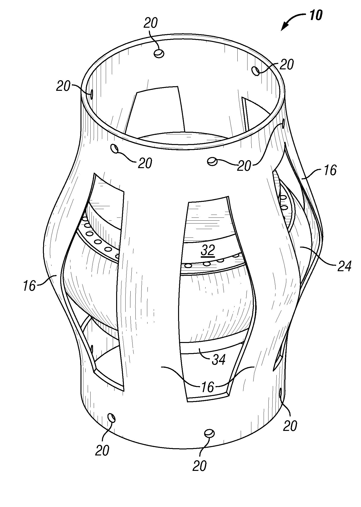 Centering structure for tubular member and method of making same