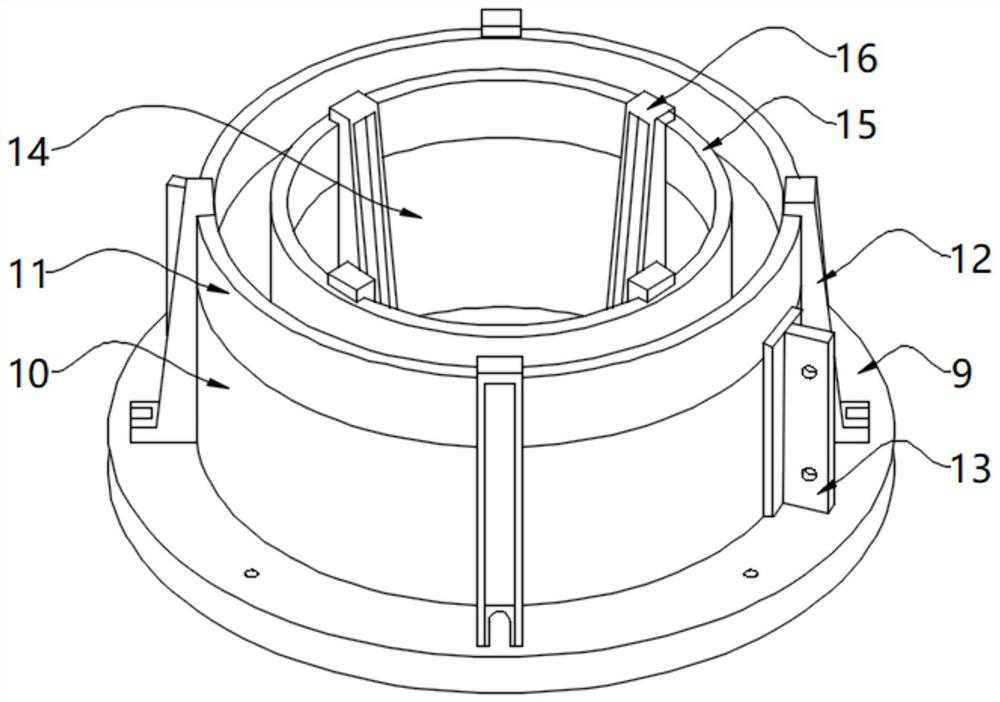 Annular test piece compaction forming device for tubular cracking test of semi-rigid base material