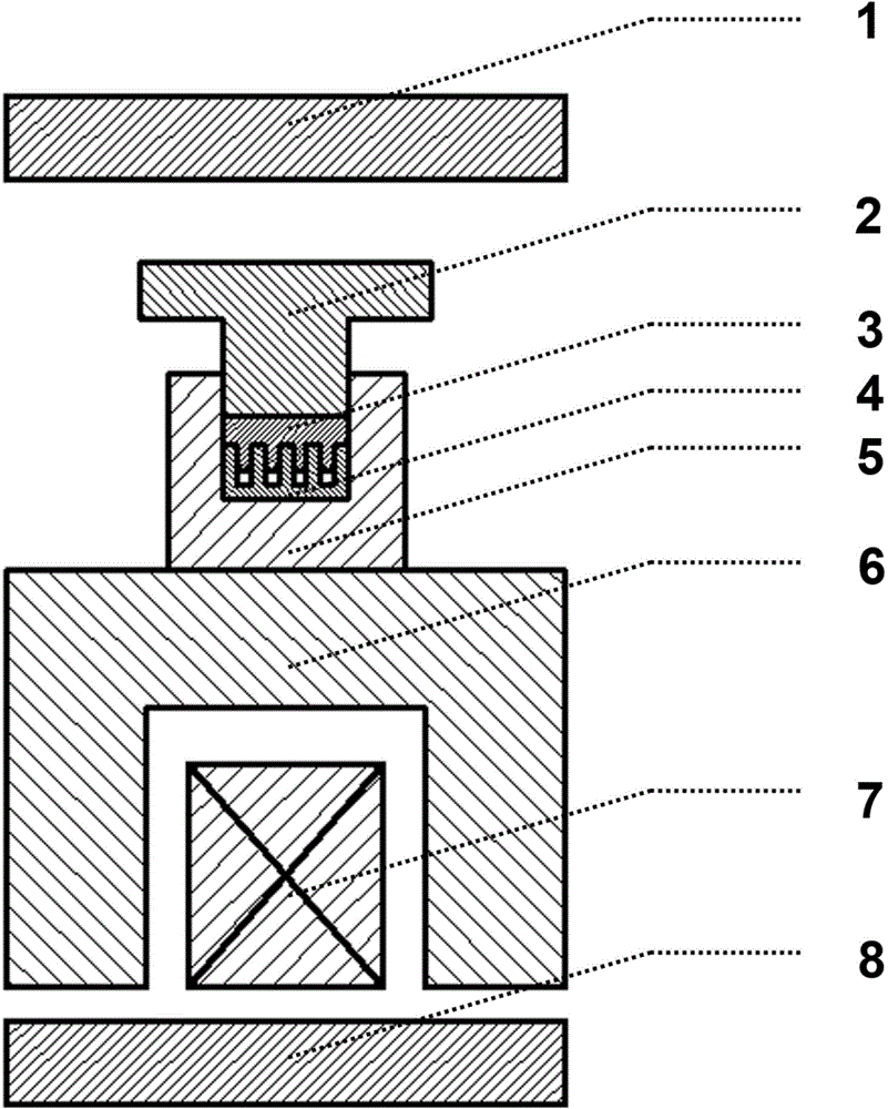 Amorphous alloy micro-nano structure stamping forming mould and preparation and application methods thereof