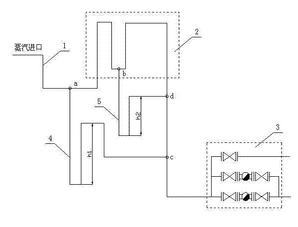 Vapor heat exchanger system with water drainage function