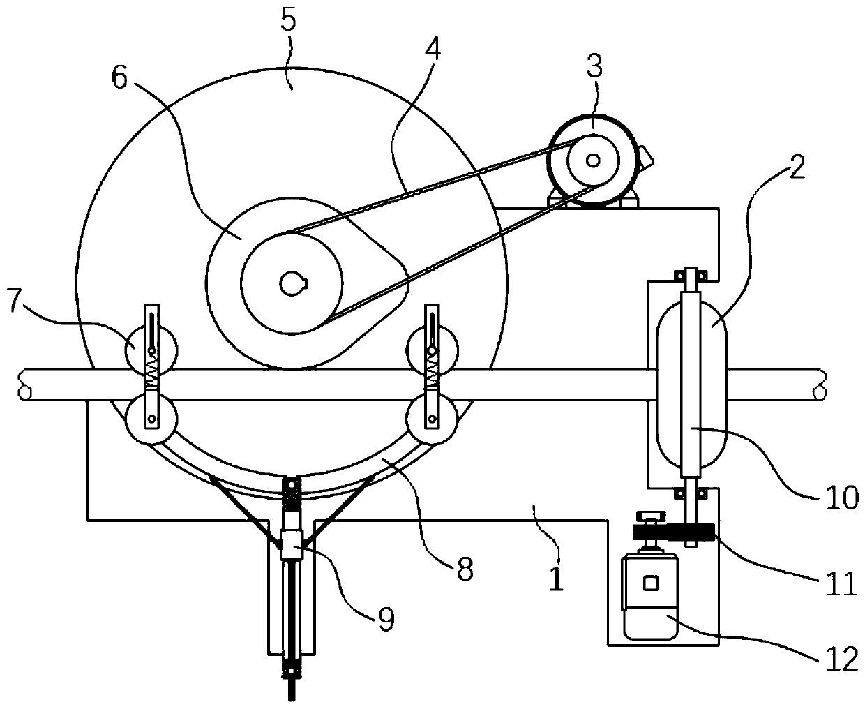 Composite aluminum tube bending machine with clamping and turning mechanism