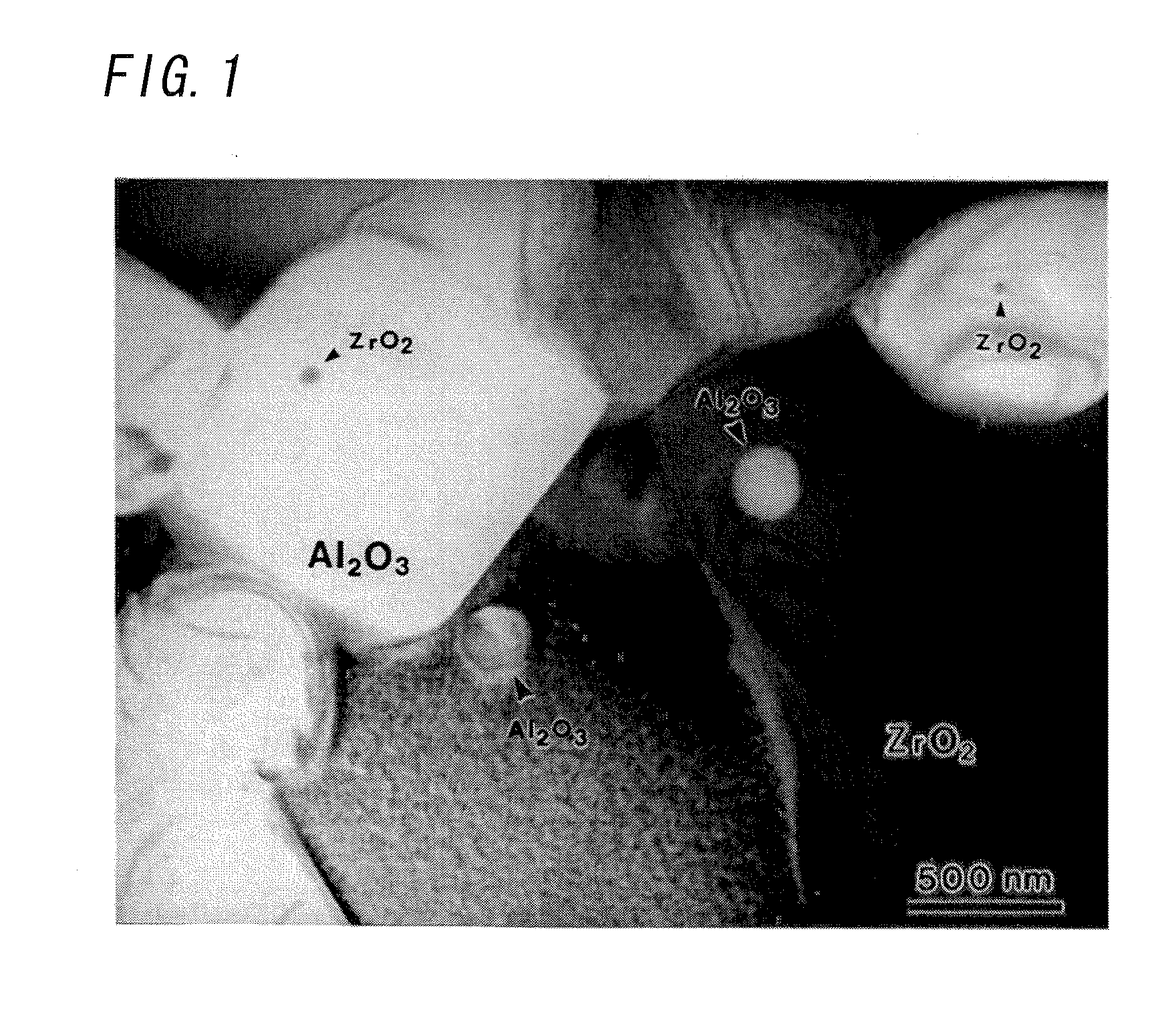 Method for producing zirconia-alumina composite ceramic material, zirconia-alumina composite granulated powder, and zirconia beads