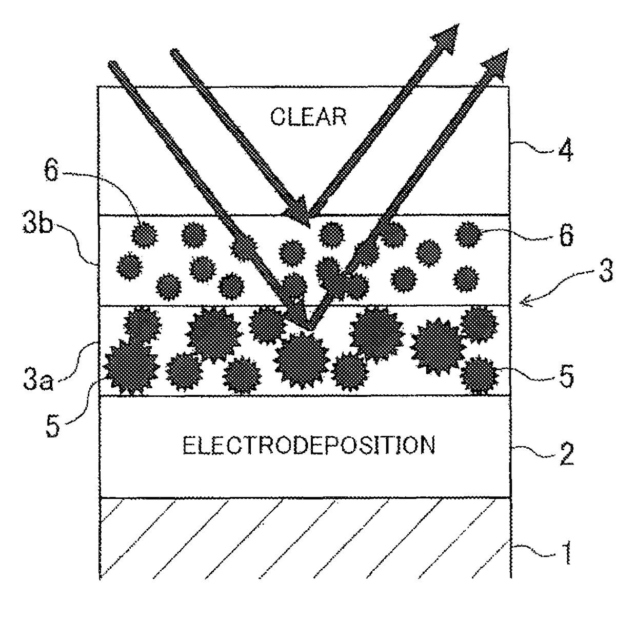 Laminated coating film structure