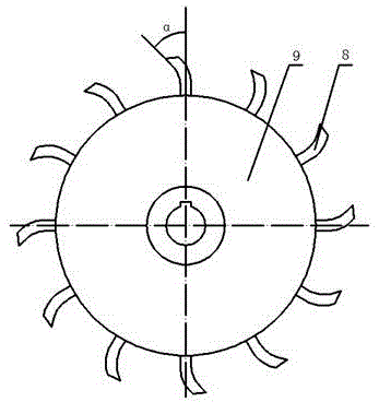 Water turbine of a small flow reel type sprinkler irrigation machine