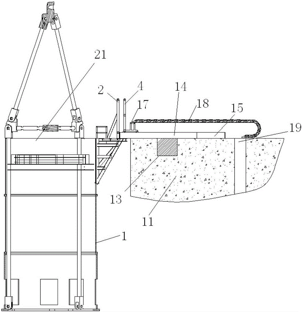 Nuclear power plant head package mobile cable bridge apparatus