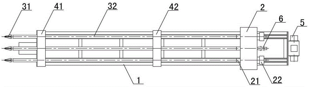 Multi-axis horizontal rotary jetting machine and its construction method