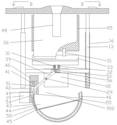 Anti-overflow non-main path drainage device capable of ascending and descending autonomously according to change of water yield