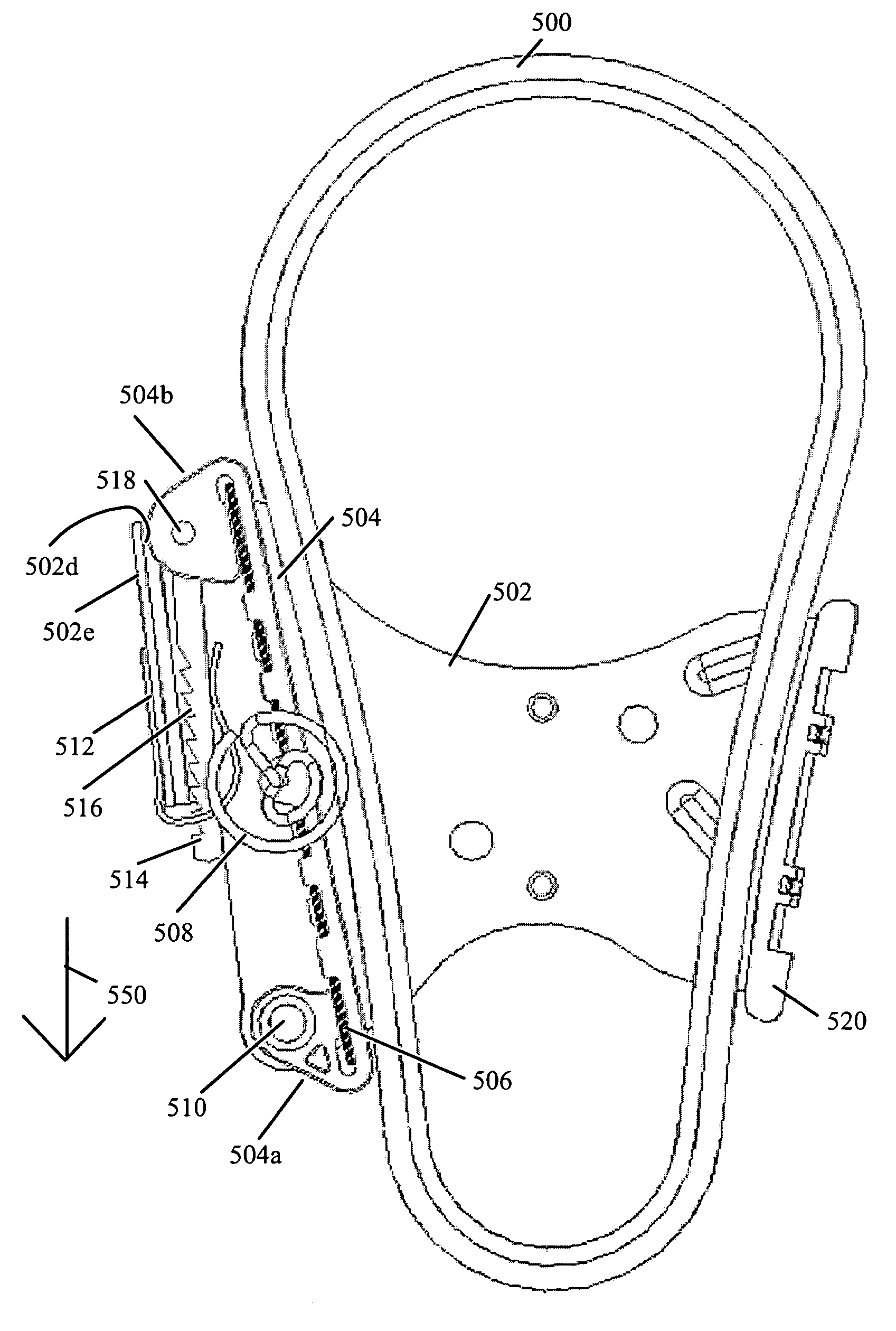 Mechanical chain tensioner with ratcheting device