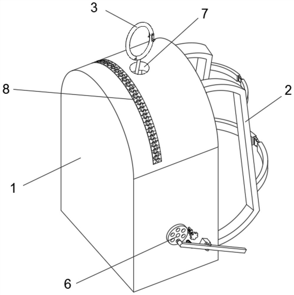 Tower crane emergency escape self-rescue knapsack type slow down device and its use method