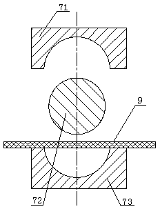 Straight-through type plastic inspection well chamber forming processing device and processing method thereof