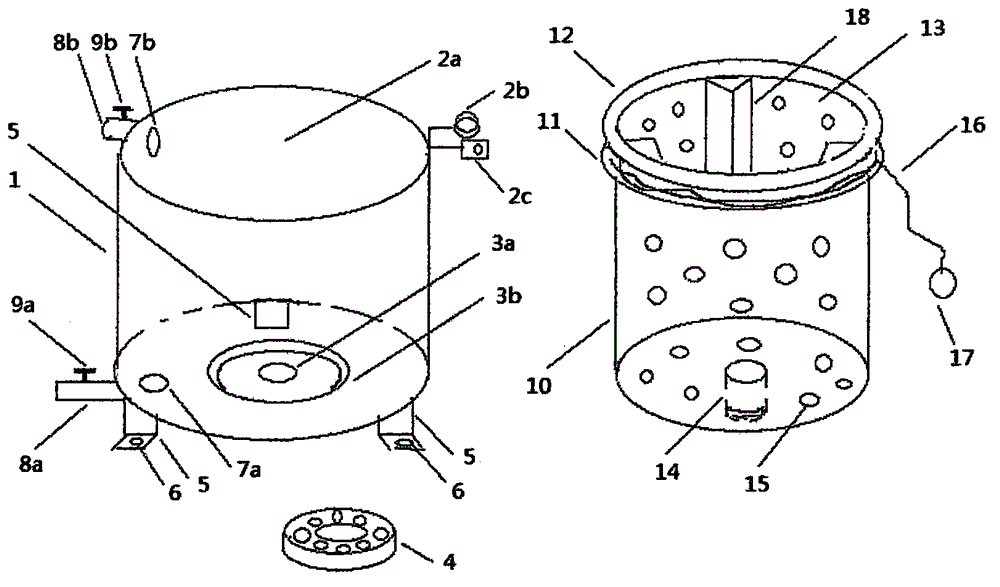 Manual rotation cloth washing device