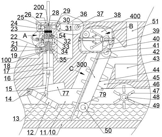 Flow limiting gate with garbage removing function