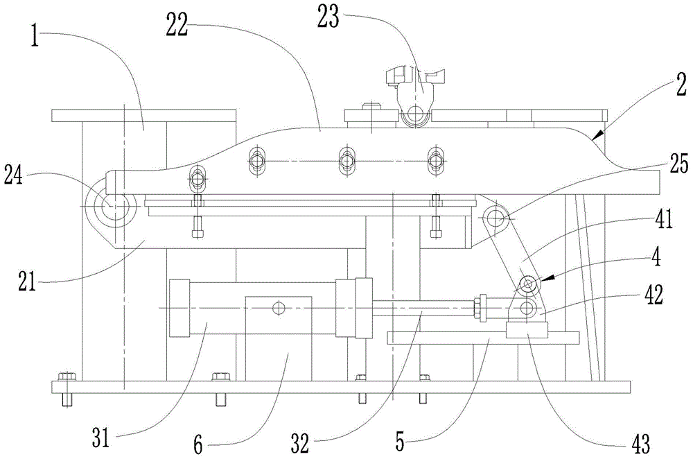 Bottom mold guide rail lifting mechanism