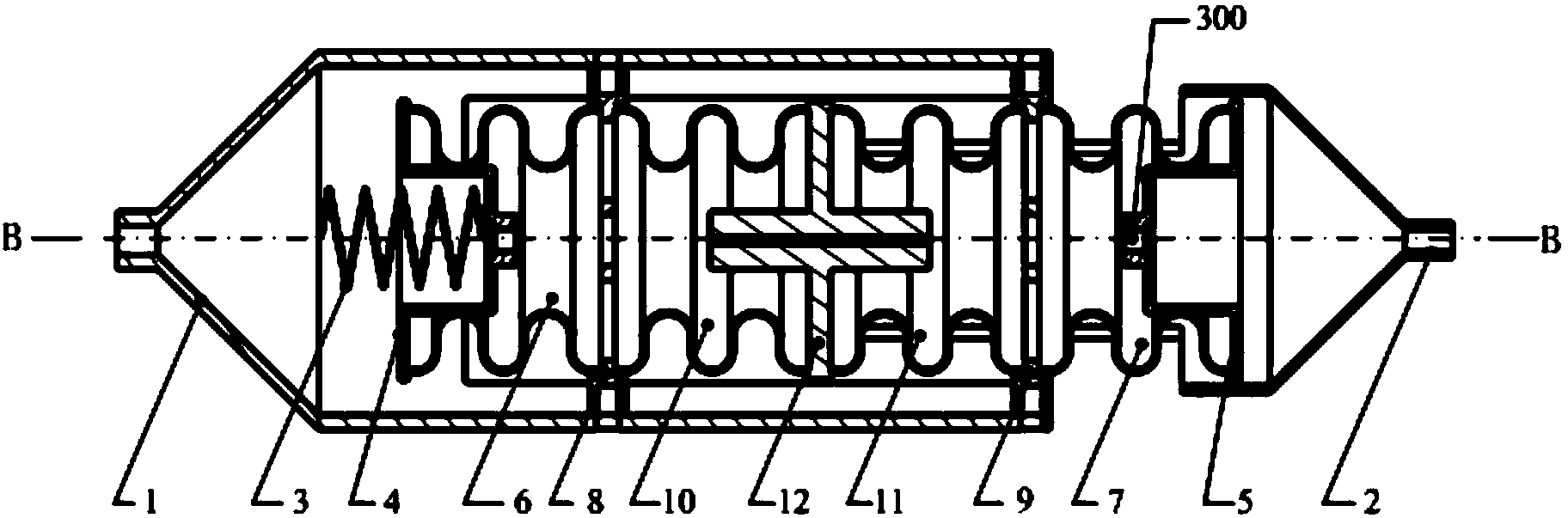 Liquid damping vibration isolator for satellite