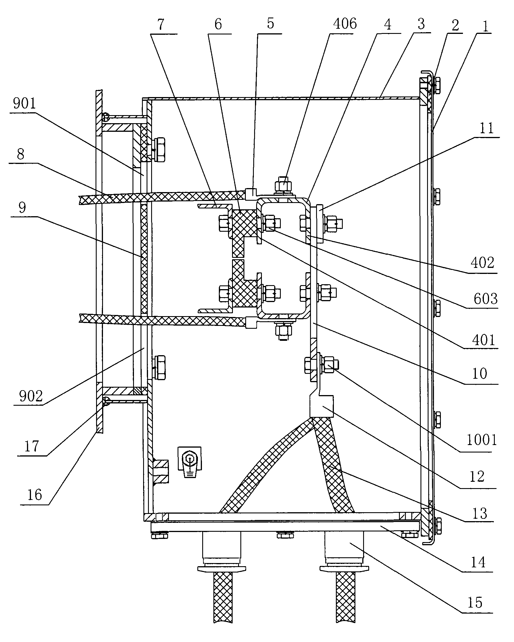 Wiring device of low-pressure high-power motor