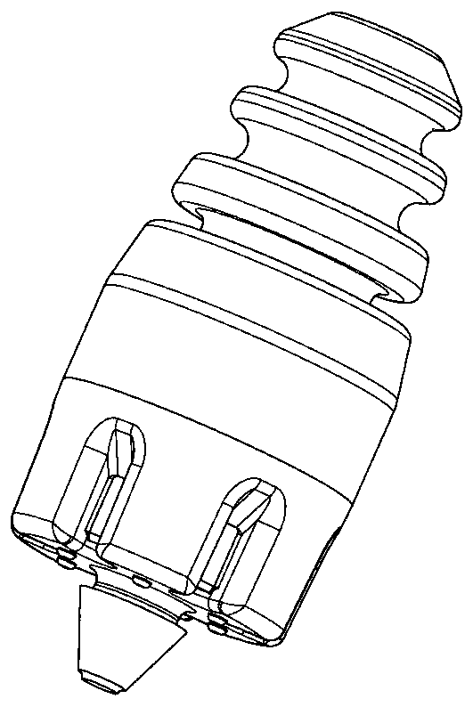 Low-rigidity quick-limiting rear shock-insulation buffer block for automobile