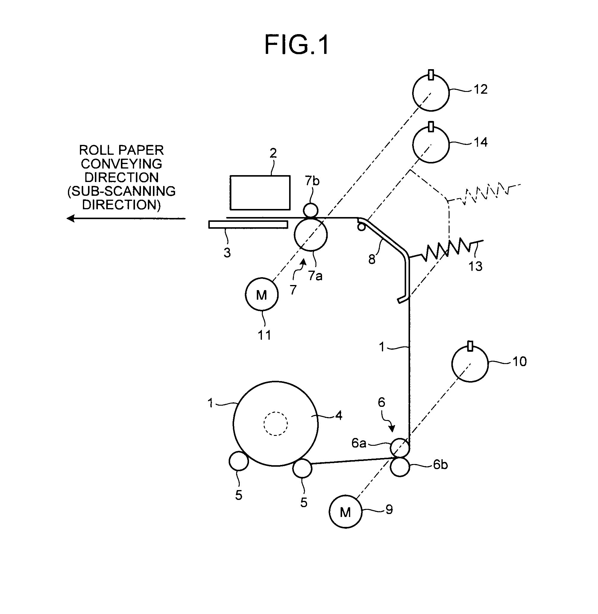 Roll paper conveying apparatus, inkjet printer, and roll paper conveying method