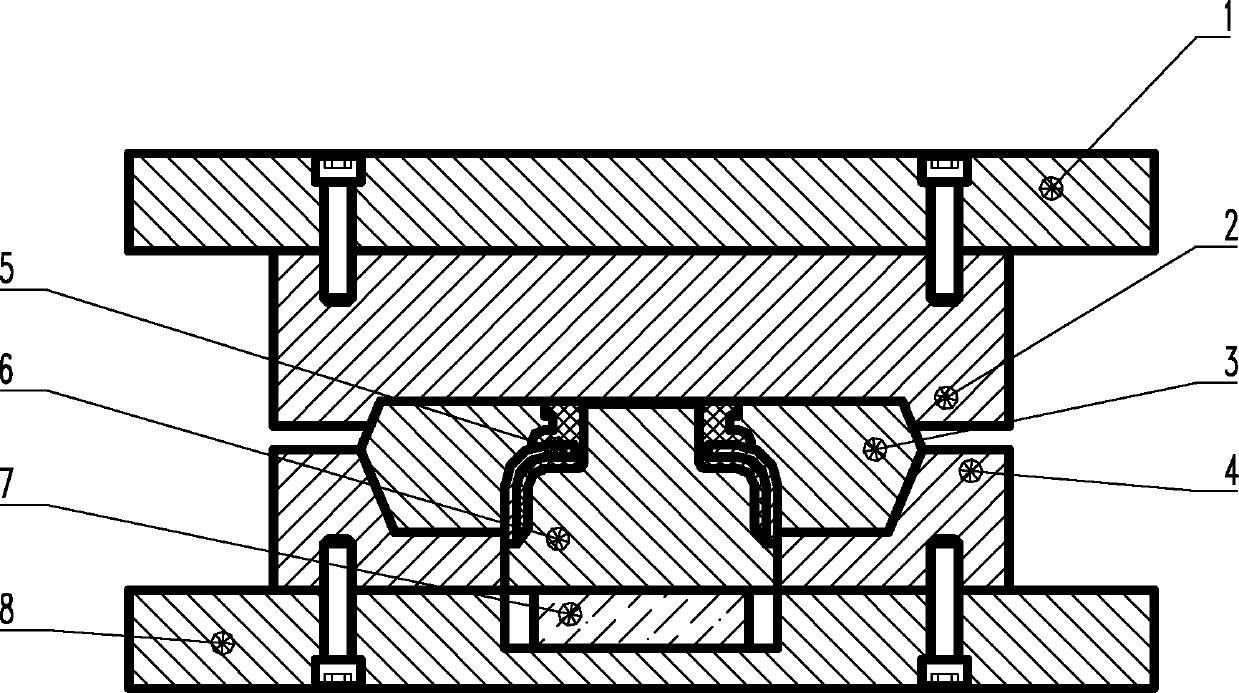 Rubber mould self-adaptive regulator for producing rubber product with metal frame