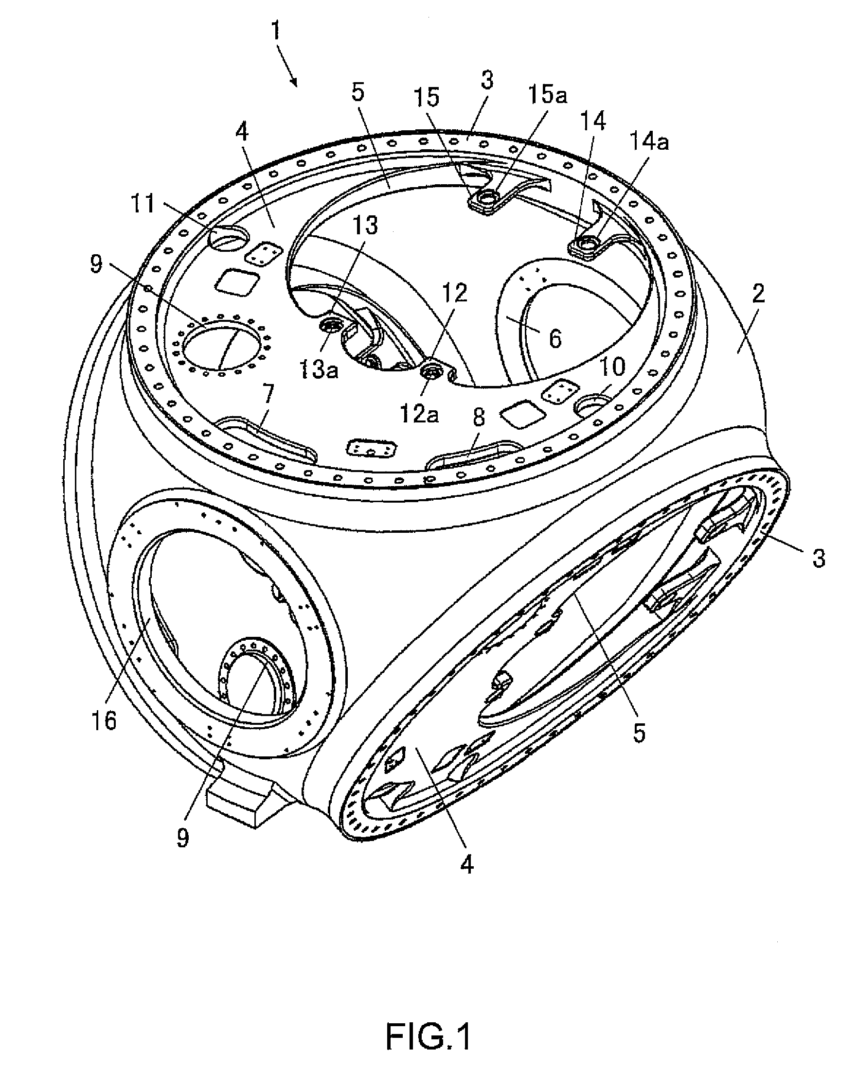 Hub for a horizontal axis wind turbine