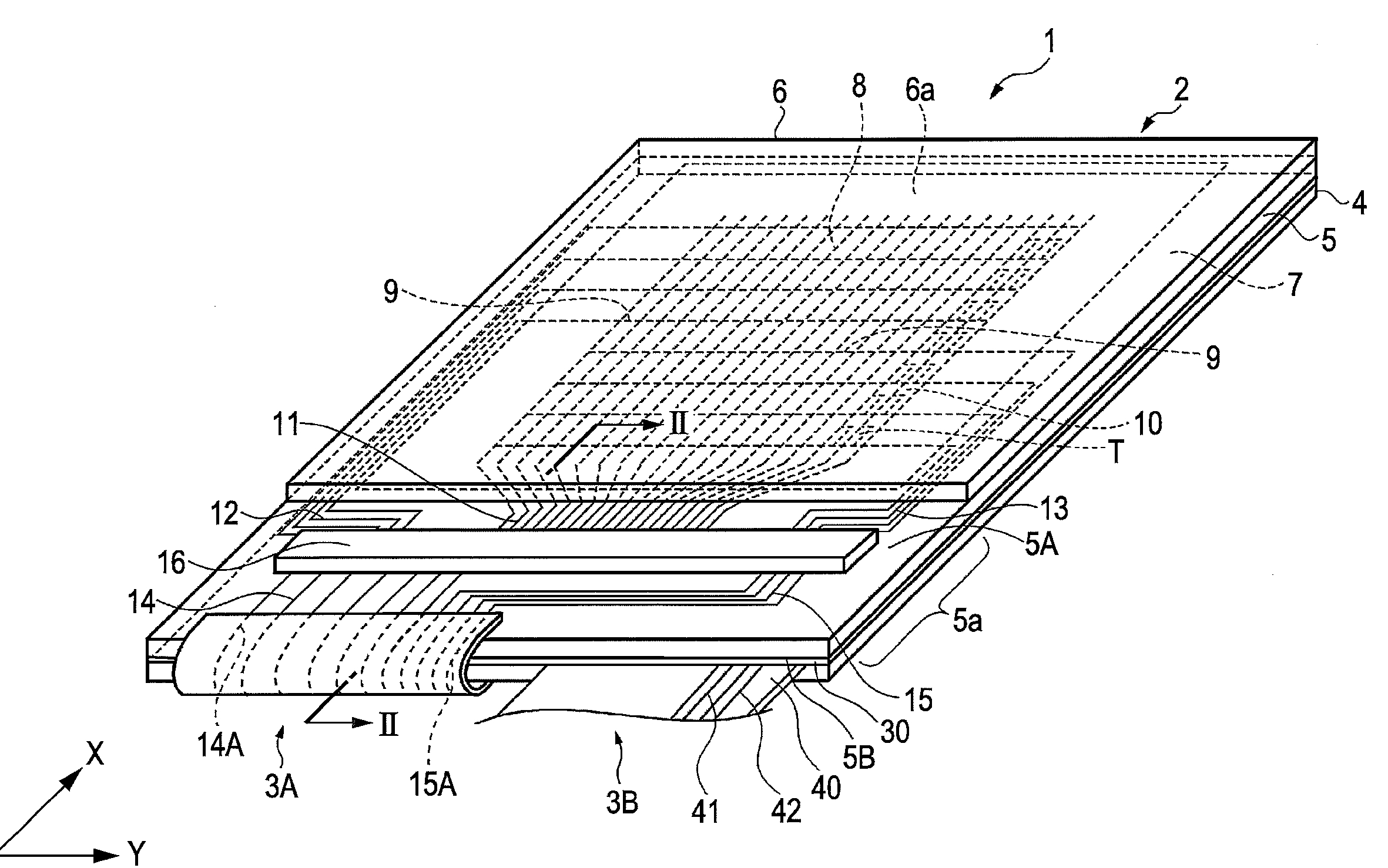 Mounting structure, electro-optical device, input device, method of manufacturing mounting structure, and electronic apparatus