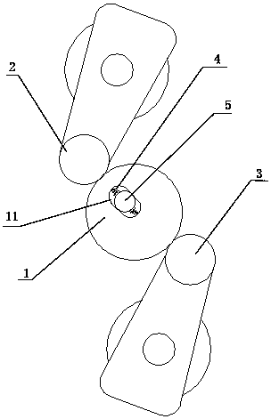 Eccentric driving mechanism for griffe of jacquard