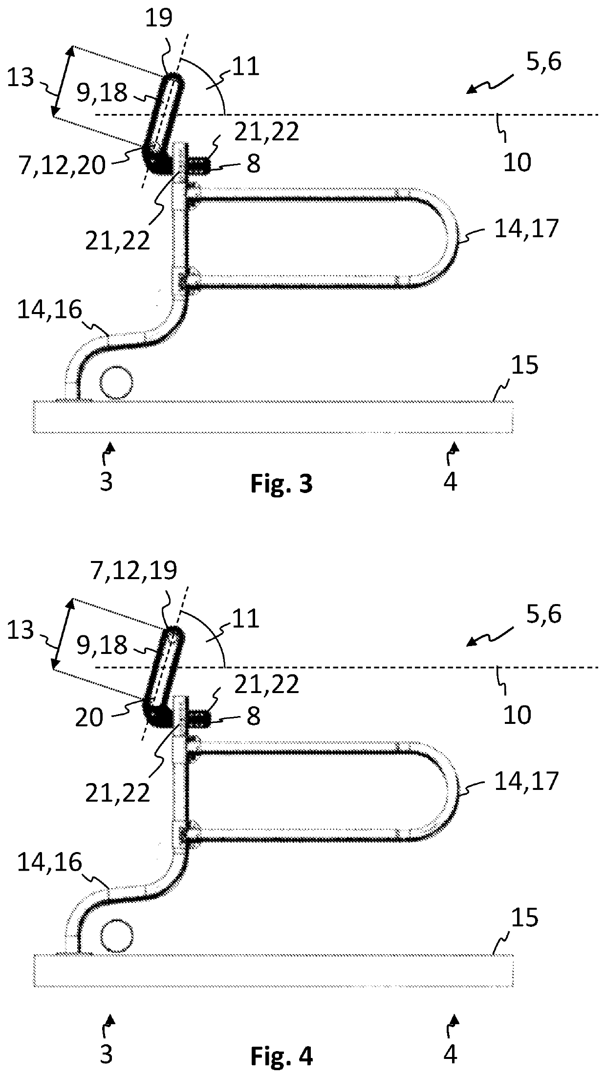 Separating device for a livestock cubicle and arrangement thereof, in particular for a dairy farm