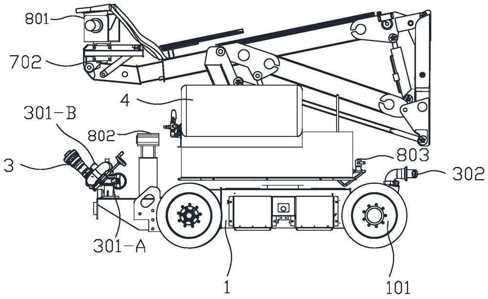 Multifunctional fire-fighting robot suitable for high altitude and operation method thereof